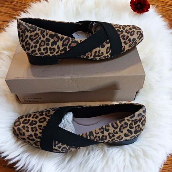 Clarks Juliet Dahlia Leopard Print Flats Comfortable, Chic & Stylish! Size 8.5W - Picture 11 of 12